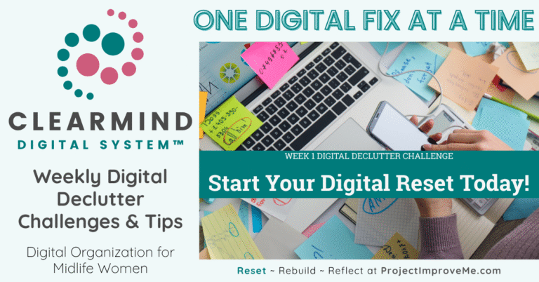 Let’s Begin: A 52-Week Digital Declutter Plan for Midlife Women Ready for a Fresh Start