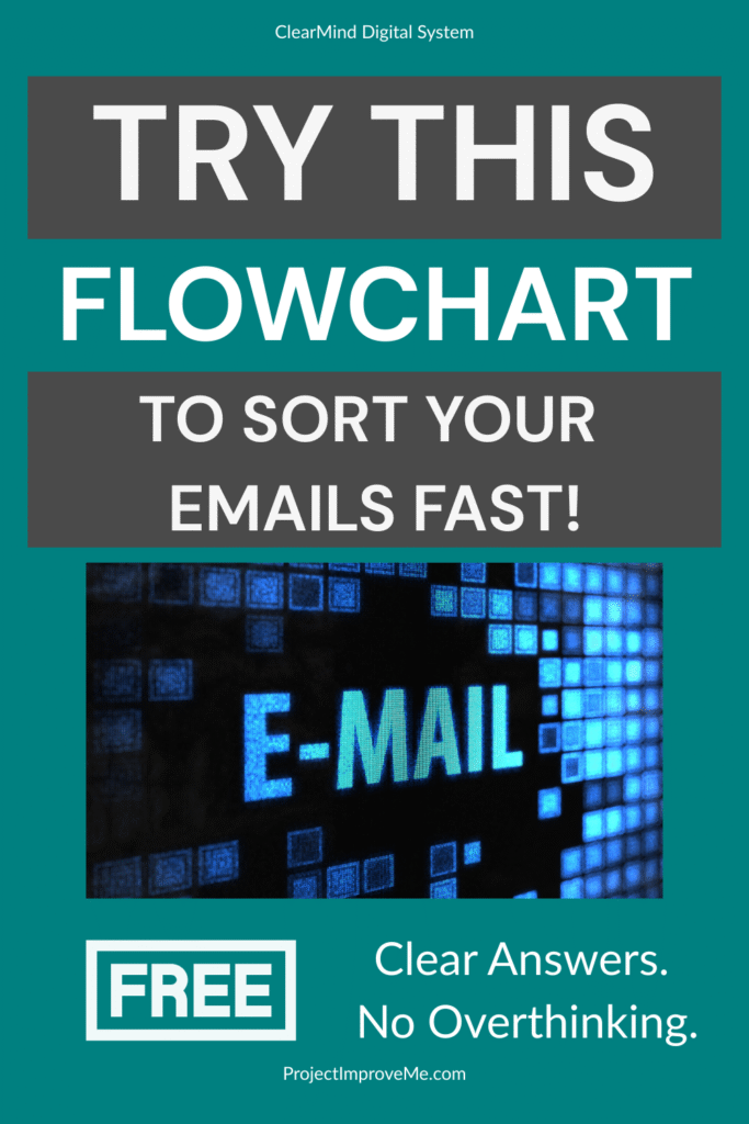 Free email flowchart to help women sort emails faster, reduce inbox overwhelm, and feel more in control of their digital life.